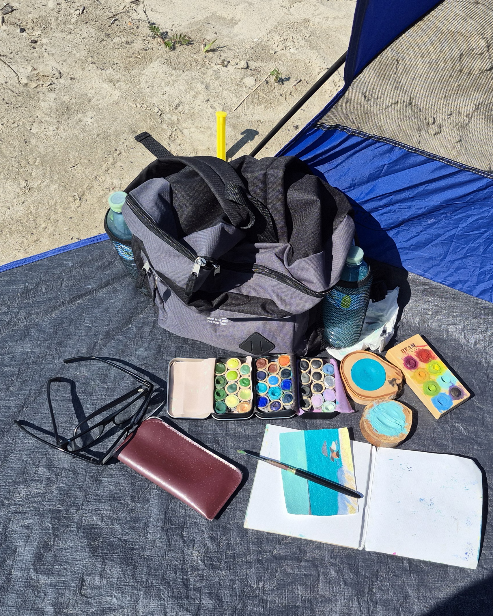 Plein Air Studio Setup on Manitoulin Island